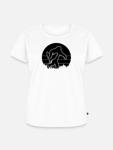 Bigfoot Huhn Humor - Frauen Premium Bio T-Shirt - Weiß