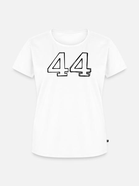 Zahl 44 handgezeichnet - Frauen Premium Bio T-Shirt - Weiß