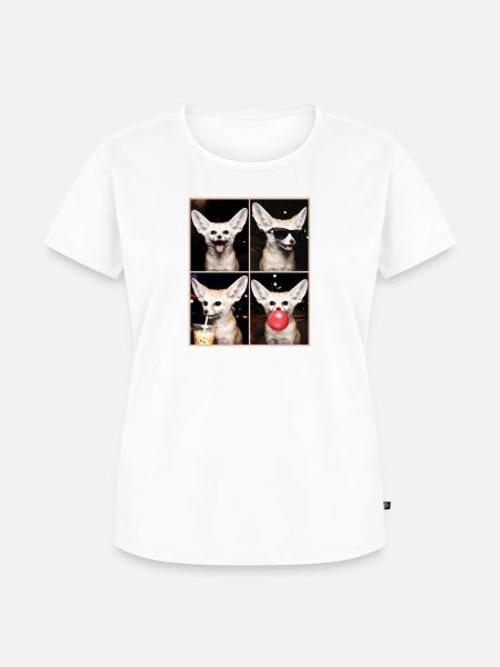 Wüstenfuchs Fennek - Frauen Premium Bio T-Shirt - Weiß