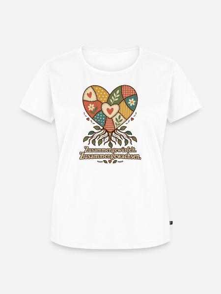 Patchworkfamilie Stiefeltern Bonusmama Bonuspapa - Frauen Premium Bio T-Shirt - Weiß