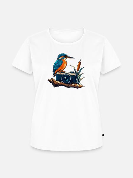 Eisväger vor der Kamera - Frauen Premium Bio T-Shirt - Weiß