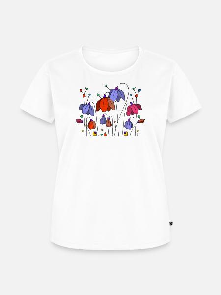 Blumen - Frauen Premium Bio T-Shirt - Weiß