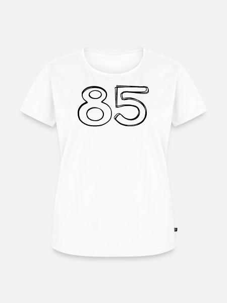 Zahl 85 handgezeichnet - Frauen Premium Bio T-Shirt - Weiß