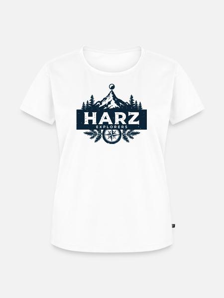 Harz Explorers Outdoor - Frauen Premium Bio T-Shirt - Weiß