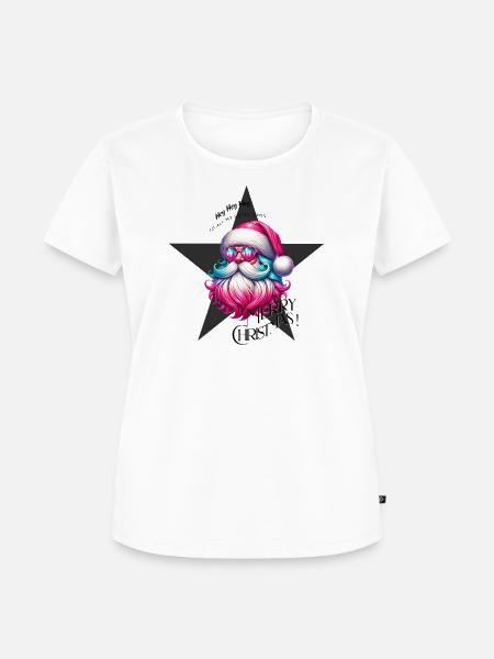 Weihnachtsmann - Fröhliche Weichnahten - Grß - Frauen Premium Bio T-Shirt - Weiß