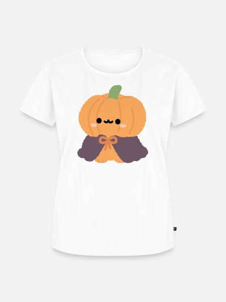Chibi Kürbis-Cape-Plüsch - Frauen Premium Bio T-Shirt - Weiß