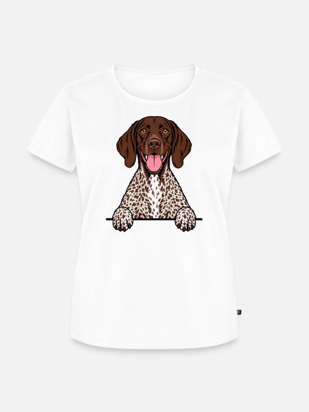 Deutsch Kurzhaar - Frauen Premium Bio T-Shirt - Weiß