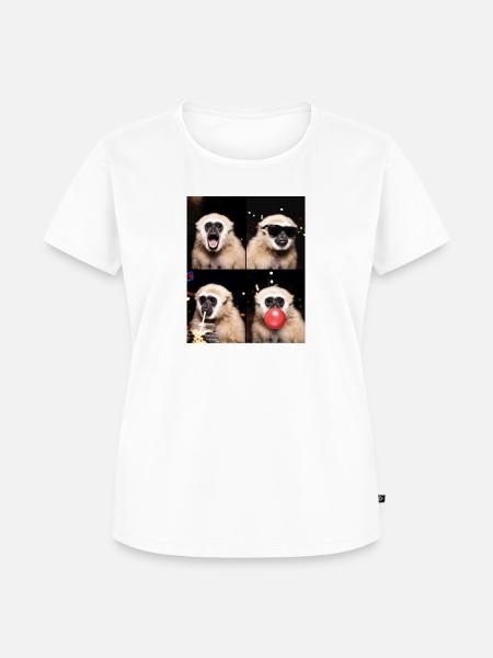 Gibbons Gibbon - Frauen Premium Bio T-Shirt - Weiß