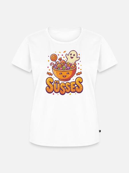 Süsses Halloween - Frauen Premium Bio T-Shirt - Weiß
