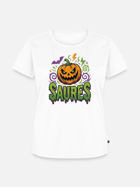 Saures Halloween - Frauen Premium Bio T-Shirt - Weiß