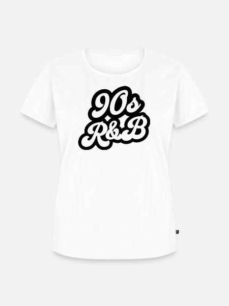 90er R&B Retro-Skript - Frauen Premium Bio T-Shirt - Weiß