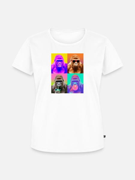 Gorillas Gorilla - Frauen Premium Bio T-Shirt - Weiß