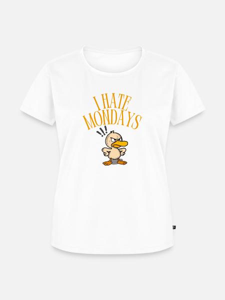 I hate Mondays - Frauen Premium Bio T-Shirt - Weiß