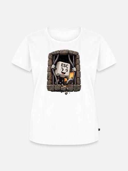ESC Ausbruch aus Steinwand - Frauen Premium Bio T-Shirt - Weiß