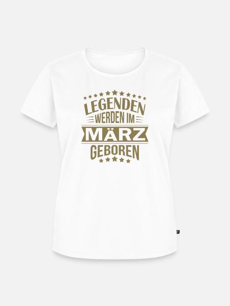 Legenden Geboren im März - Frauen Premium Bio T-Shirt - Weiß