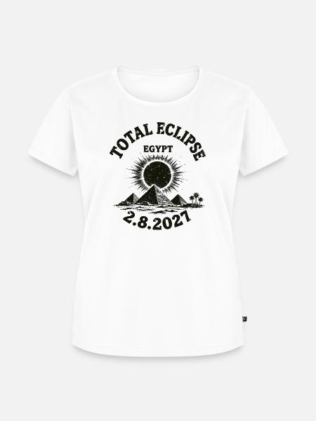 Totaler Eclipse über Ägypten - Frauen Premium Bio T-Shirt - Weiß