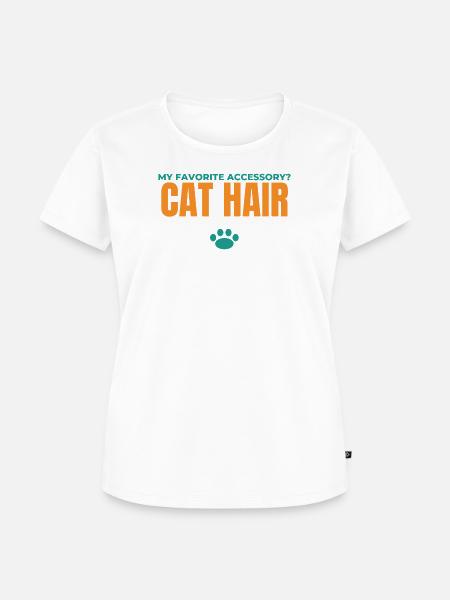 Katzenhaar: Mein Lieblingsaccessoire - Frauen Premium Bio T-Shirt - Weiß
