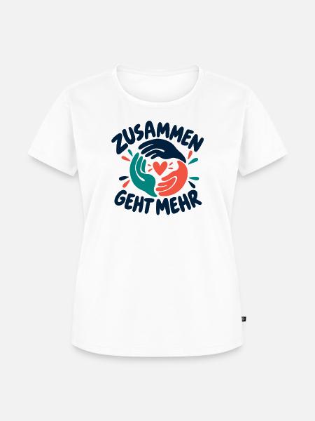Zusammen geht mehr - Frauen Premium Bio T-Shirt - Weiß