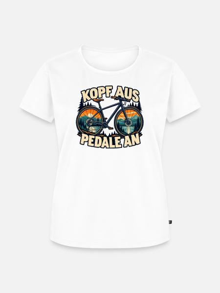Kopf aus Pedale an - Frauen Premium Bio T-Shirt - Weiß