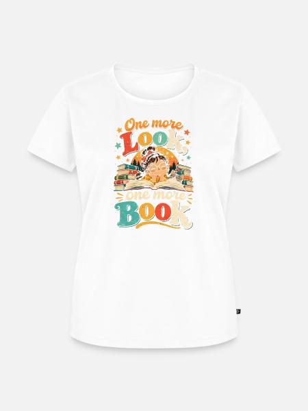 Noch ein Blick, noch ein Buch - Frauen Premium Bio T-Shirt - Weiß
