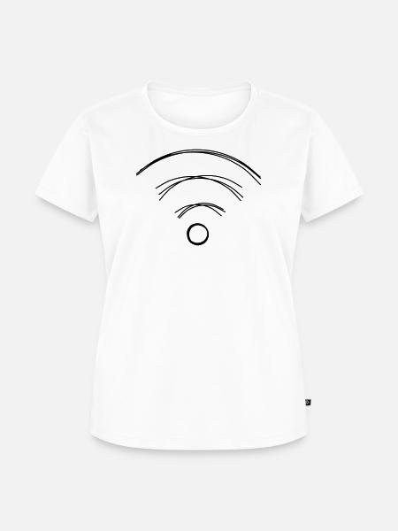 WLAN handgezeichnet - Frauen Premium Bio T-Shirt - Weiß