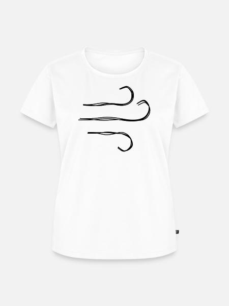 Wind handgezeichnet - Frauen Premium Bio T-Shirt - Weiß