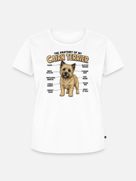 Cairn-Terrier-Hundebesitzer T Anatomie Terrier Gas - Frauen Premium Bio T-Shirt - Weiß