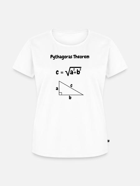 Pythagorassatz – Mathematikgeschenk - Frauen Premium Bio T-Shirt - Weiß