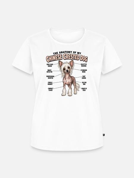 Chinesischer Schopfhund Hundebesitzer Gassi - Frauen Premium Bio T-Shirt - Weiß