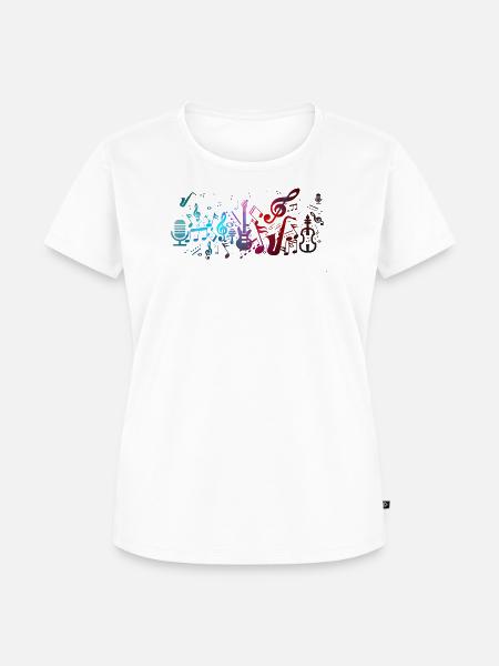 Musik - Frauen Premium Bio T-Shirt - Weiß