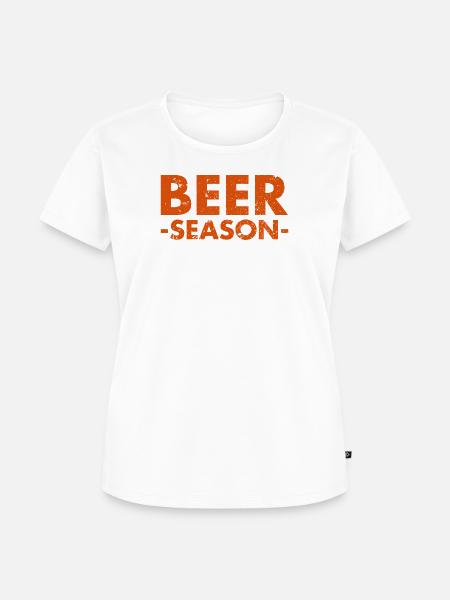 Beer Season - Bier Saison - Frauen Premium Bio T-Shirt - Weiß