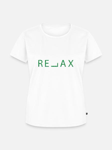 Relax Blätter - Frauen Premium Bio T-Shirt - Weiß