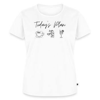 Tennis Hobby Spruch | Today's Plan - Frauen Premium Bio T-Shirt - Weiß - Vorne - AI Model Female 172 dark (172cm)