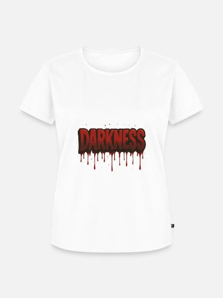 Graffiti DUNKELHEIT tropft - Frauen Premium Bio T-Shirt - Weiß