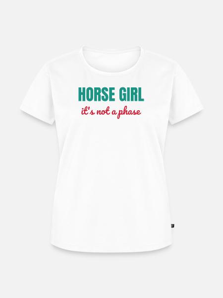 Pferdemädchen Es ist keine Phase - Frauen Premium Bio T-Shirt - Weiß