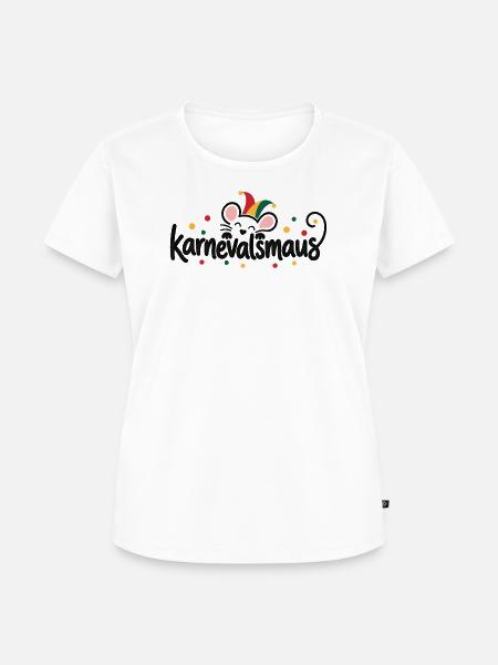 Karnevalsmaus Clownhut Design - Frauen Premium Bio T-Shirt - Weiß