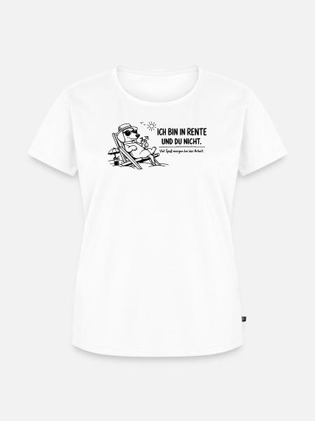 Lustiges Rentner Bild Spruch Dackel - Frauen Premium Bio T-Shirt - Weiß