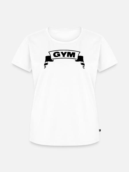 Banner des Fitnessstudios - Frauen Premium Bio T-Shirt - Weiß