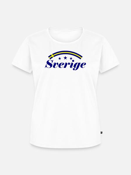 Schweden Fahne Sverige - Frauen Premium Bio T-Shirt - Weiß