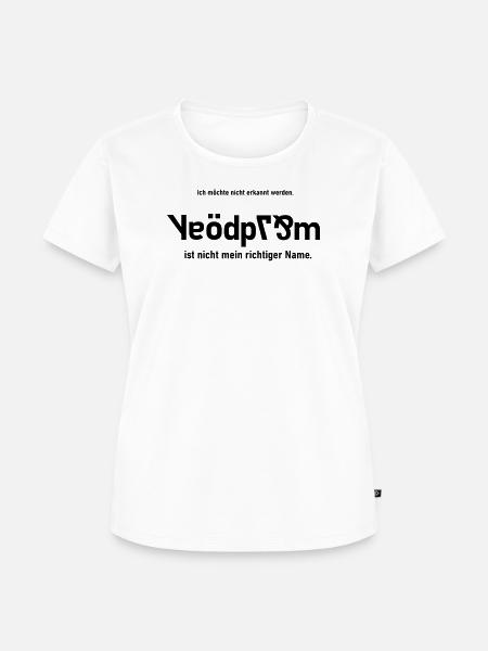 nicht mein richtiger Name - Frauen Premium Bio T-Shirt - Weiß