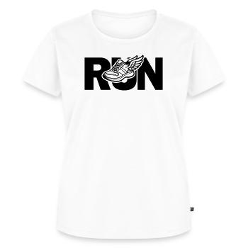 Laufen - Laufen - Frauen Premium Bio T-Shirt - Weiß - Vorne - AI Model Female 172 dark (172cm)
