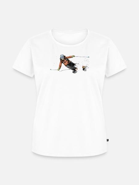 Ski - Frauen Premium Bio T-Shirt - Weiß