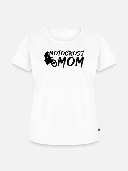 Motocross Mutter - Frauen Premium Bio T-Shirt - Weiß