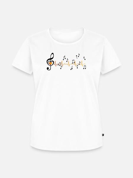 Motiv_Musik - Frauen Premium Bio T-Shirt - Weiß