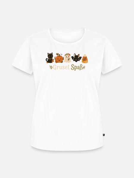 Grusel Spaß – Süße Halloween Freunde - Frauen Premium Bio T-Shirt - Weiß