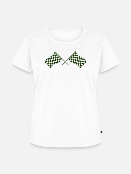 racing_flag - Frauen Premium Bio T-Shirt - Weiß