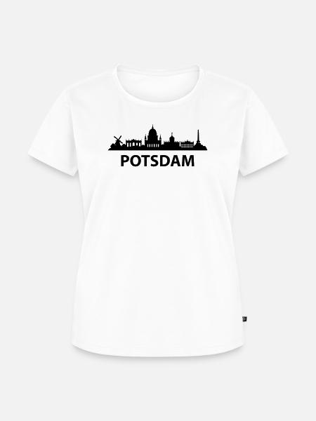 Potsdam SKYLINE - Frauen Premium Bio T-Shirt - Weiß