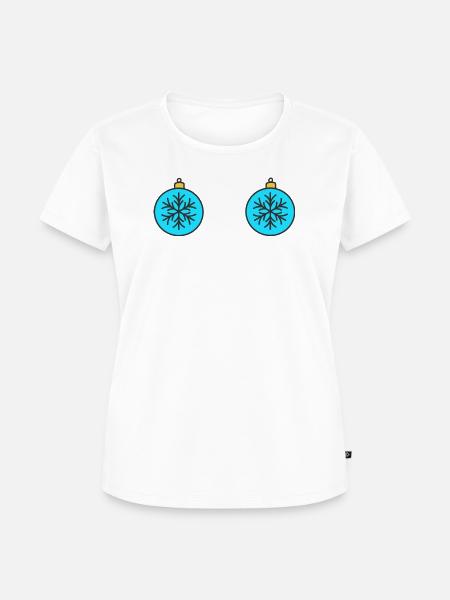 Weihnachtskugeln - Frauen Premium Bio T-Shirt - Weiß