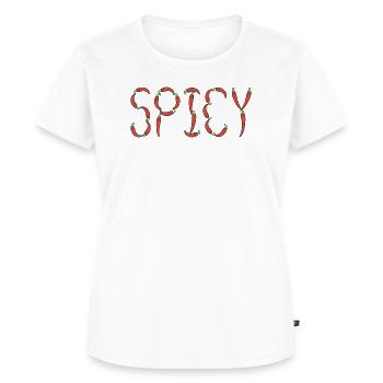 Chili épicé - T-shirt Premium bio Femme - blanc - Devant - AI Model Female 172 dark (172cm)