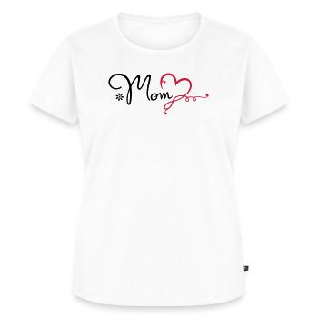 Love Mom Geschenk Muttertag Mama - Frauen Premium Bio T-Shirt - Weiß - Vorne - AI Model Female 172 dark (172cm)